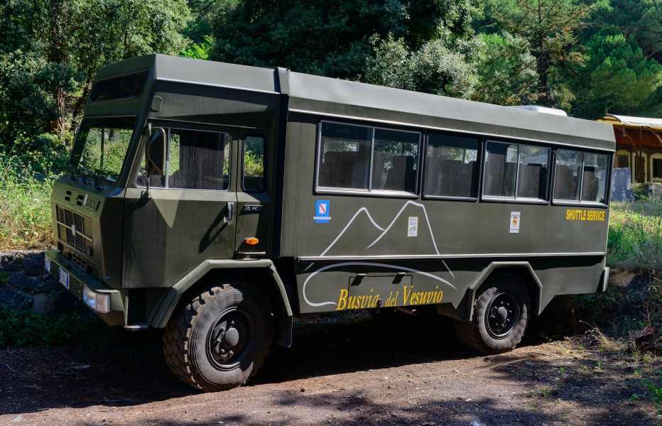 Bus shuttle - national park Vesuvius - Campania - Italy - July 9th 2013 - 01