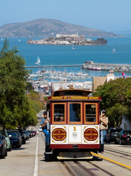 Cable Car No. 1 and Alcatraz Island