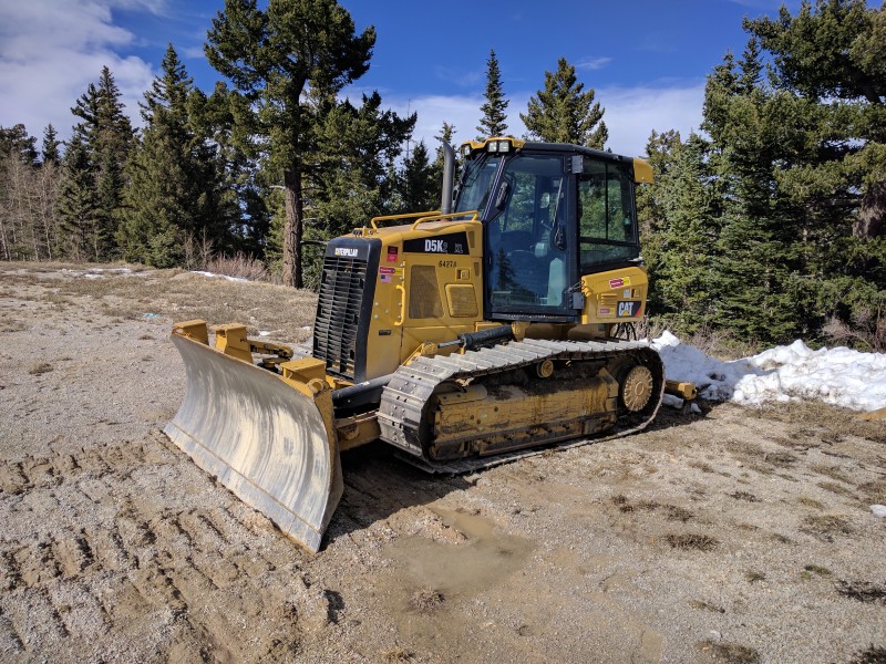 Caterpillar D5K2 on FR 488 on the Sandia Crest