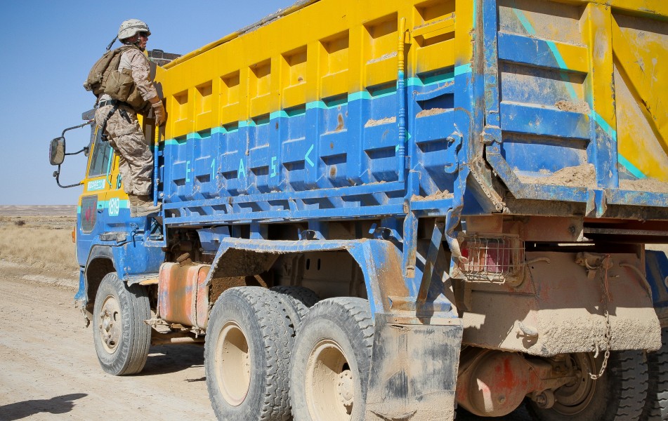 Dump truck in Afghanistan, 2012