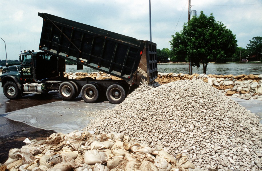 Dump truck in St. Louis, Missouri