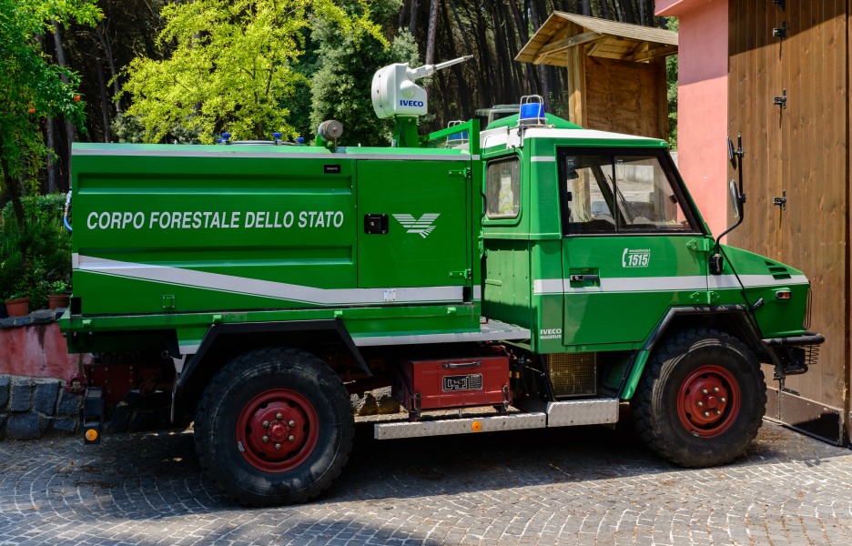Fire engine - Iveco - National Park Vesuvius - Campania - Italy - July 9th 2013