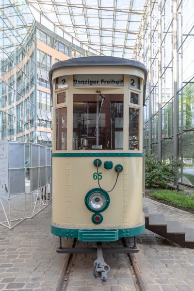 Münster, Stadthaus 3, Straßenbahn -- 2018 -- 0945