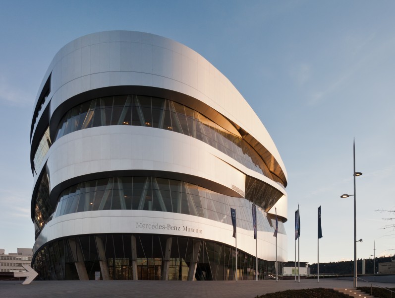 Mercedes-Benz Museum 201312 02 sunset