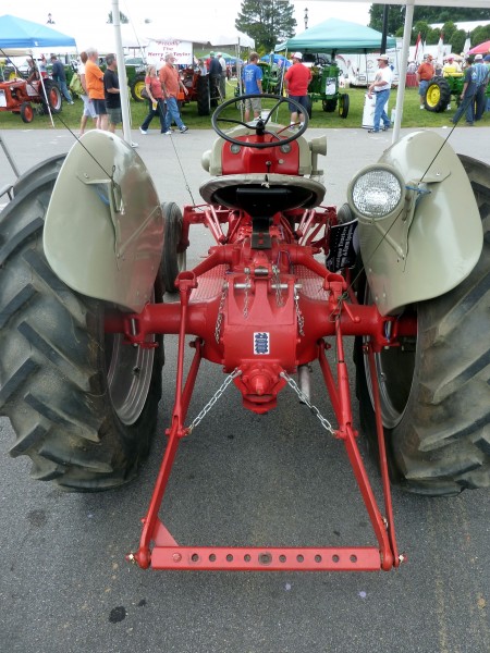 Old tractor, rear view