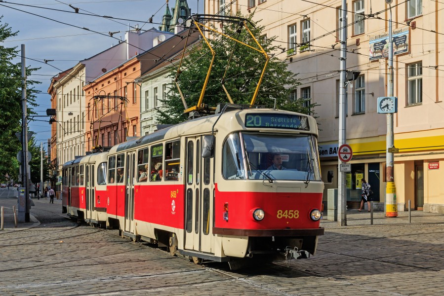 Prague 07-2016 tram at Andel img2