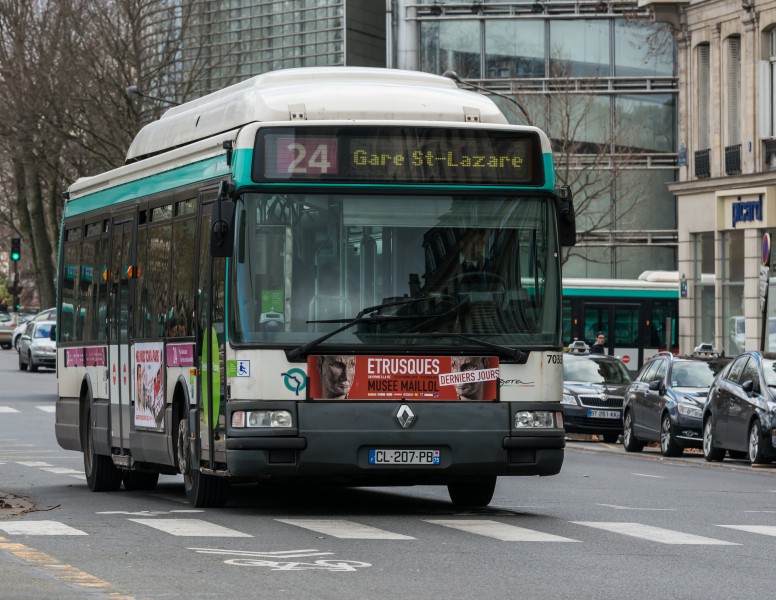 Renault Agora Bus, used in Paris on Ligne 24 140207 3