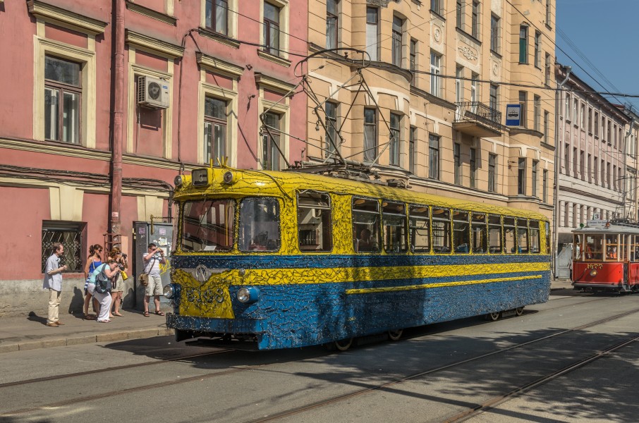 Tram LM-57 at Repina Square