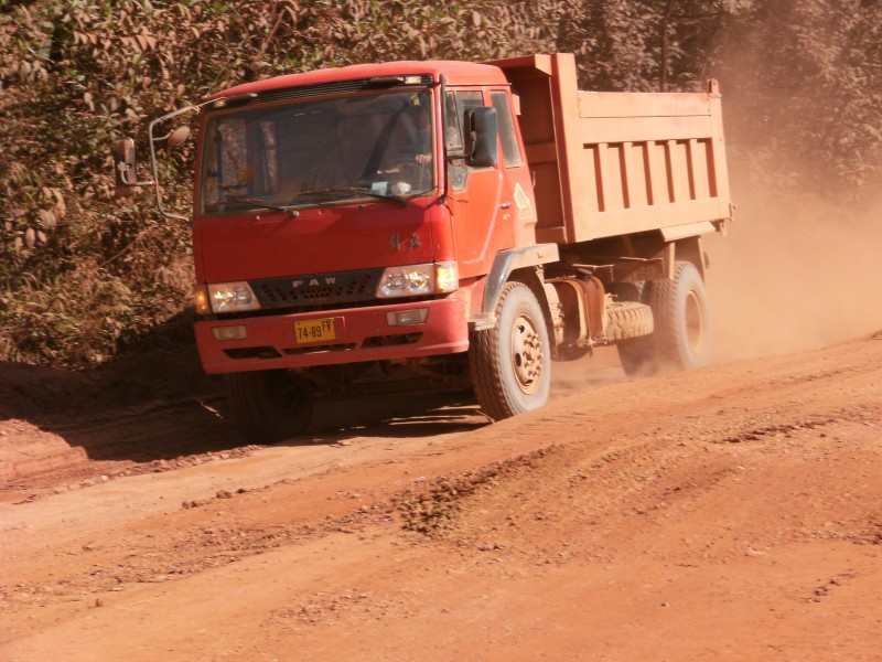 Truck on Afobaka road 2