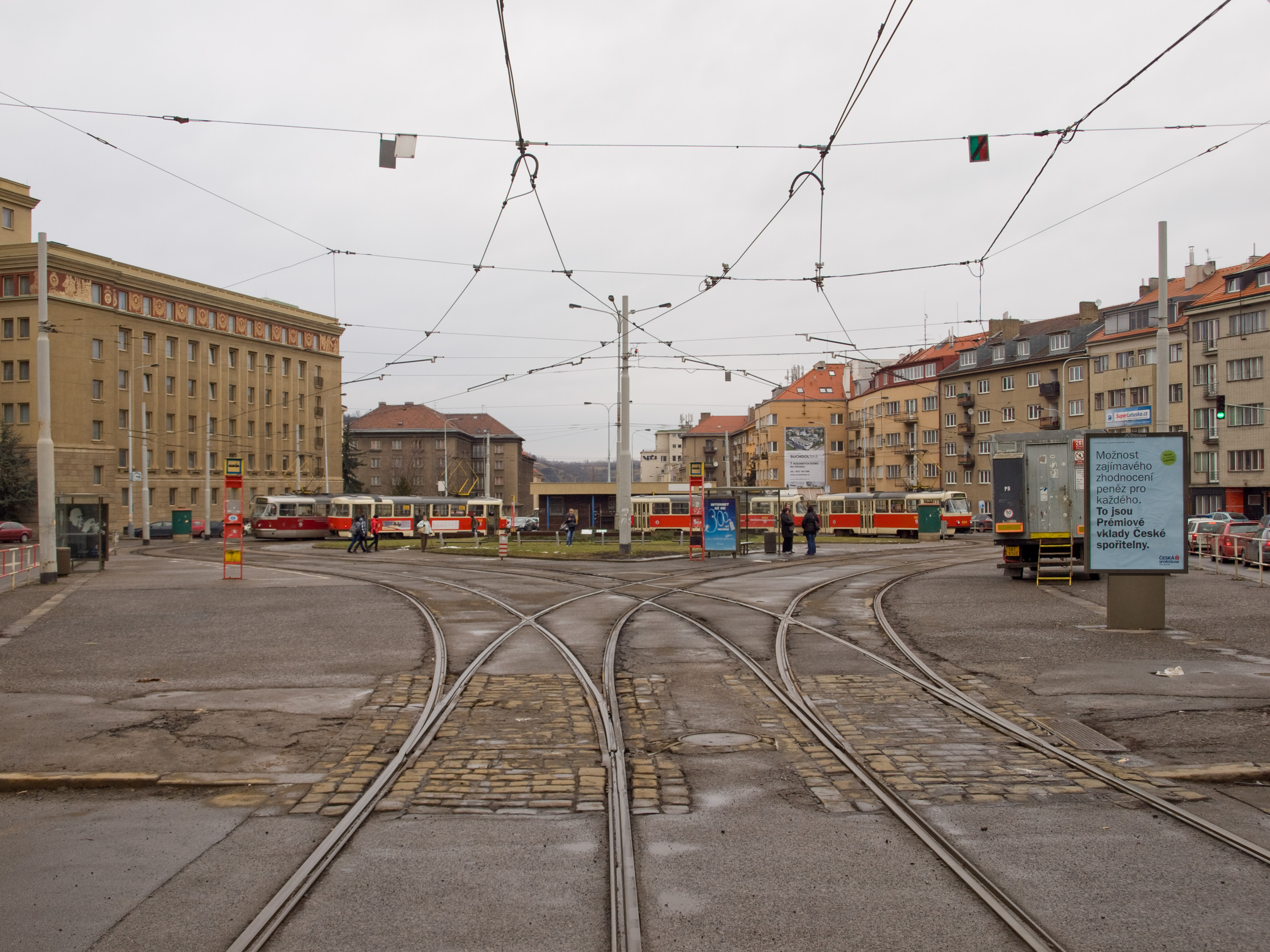 Smyčka Podbaba, pohled do smyčky