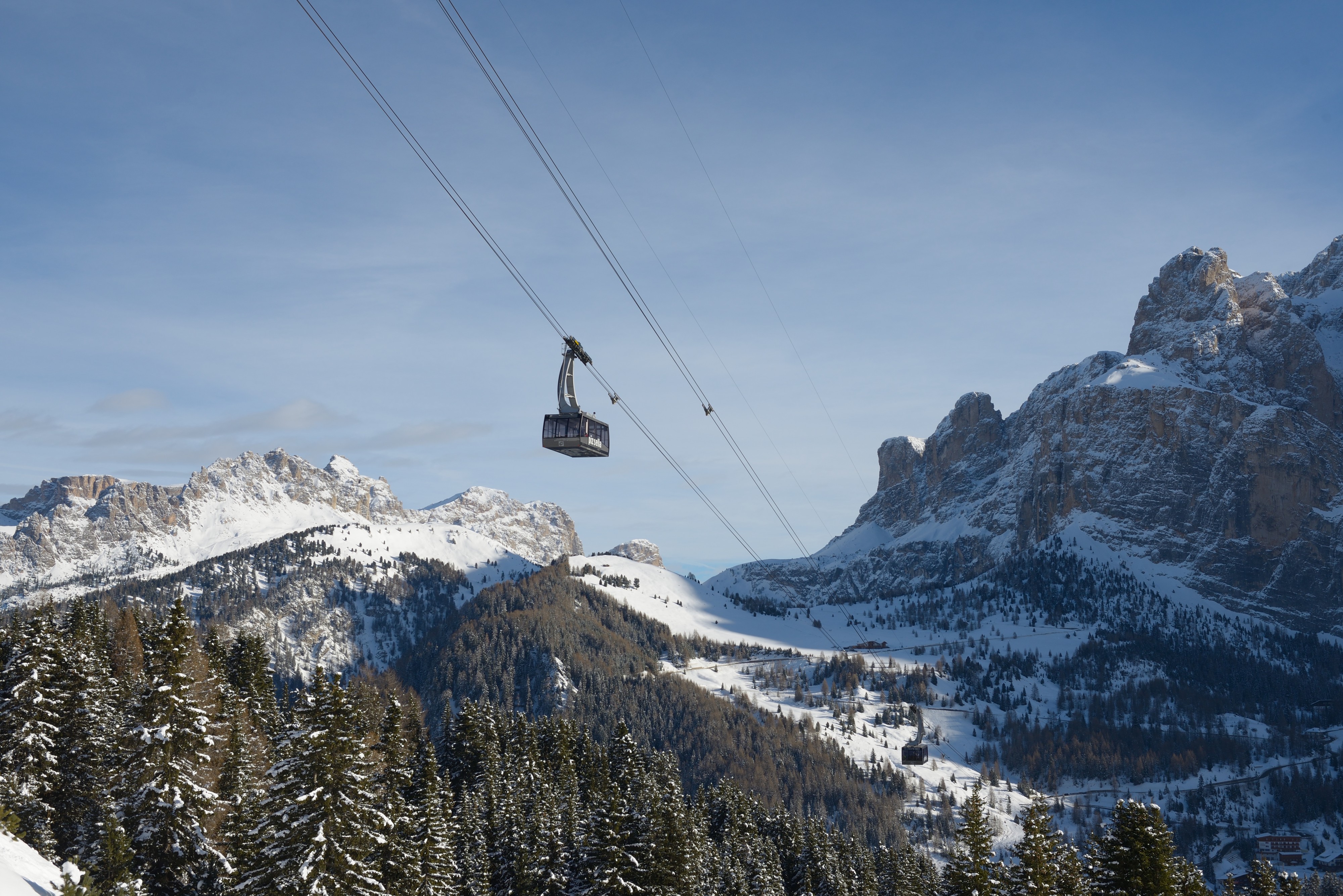 Cable car Piz Sella and the Sella group