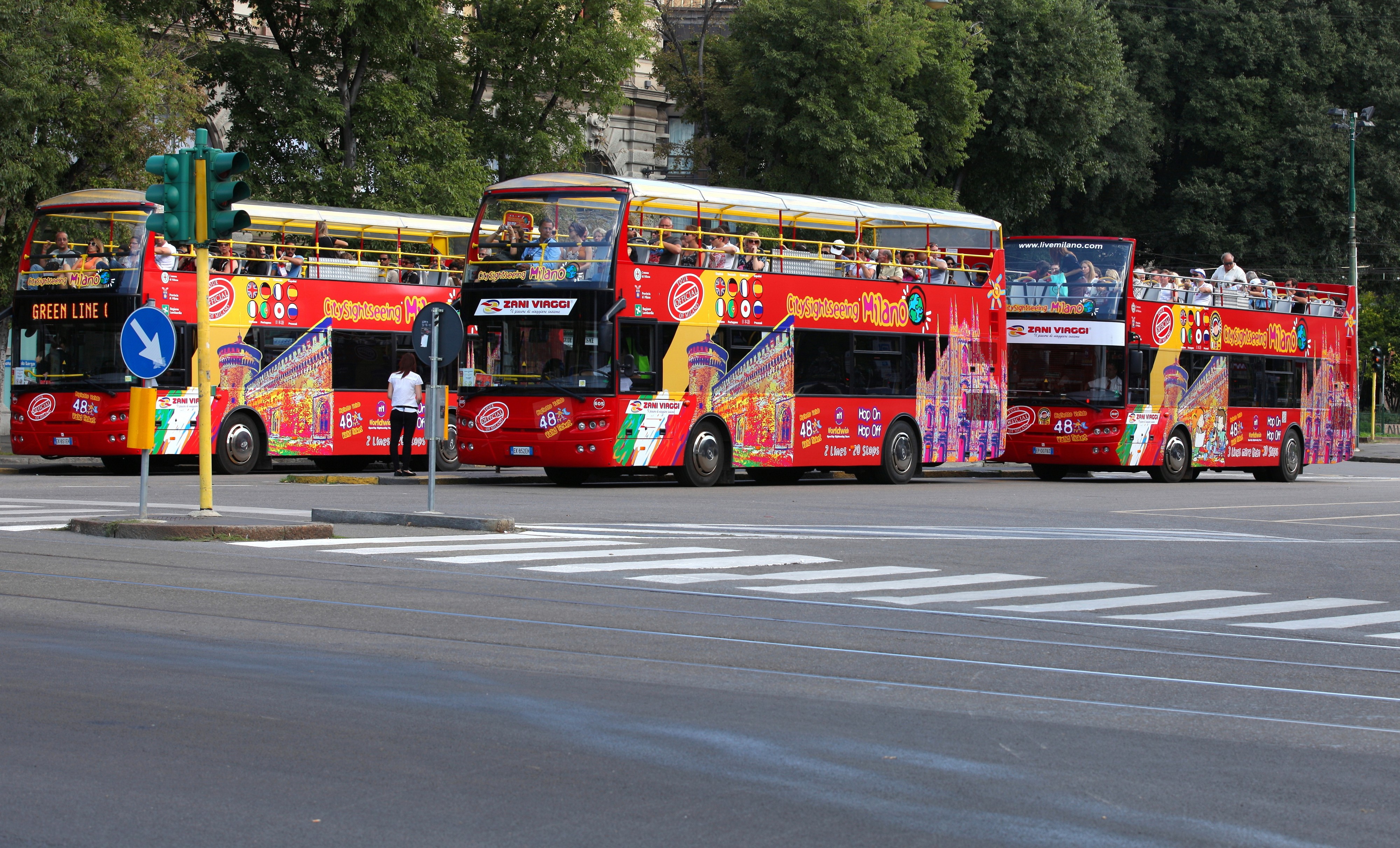 sightseeing buses in Milan, Italy, European Union, August 2013, picture 57