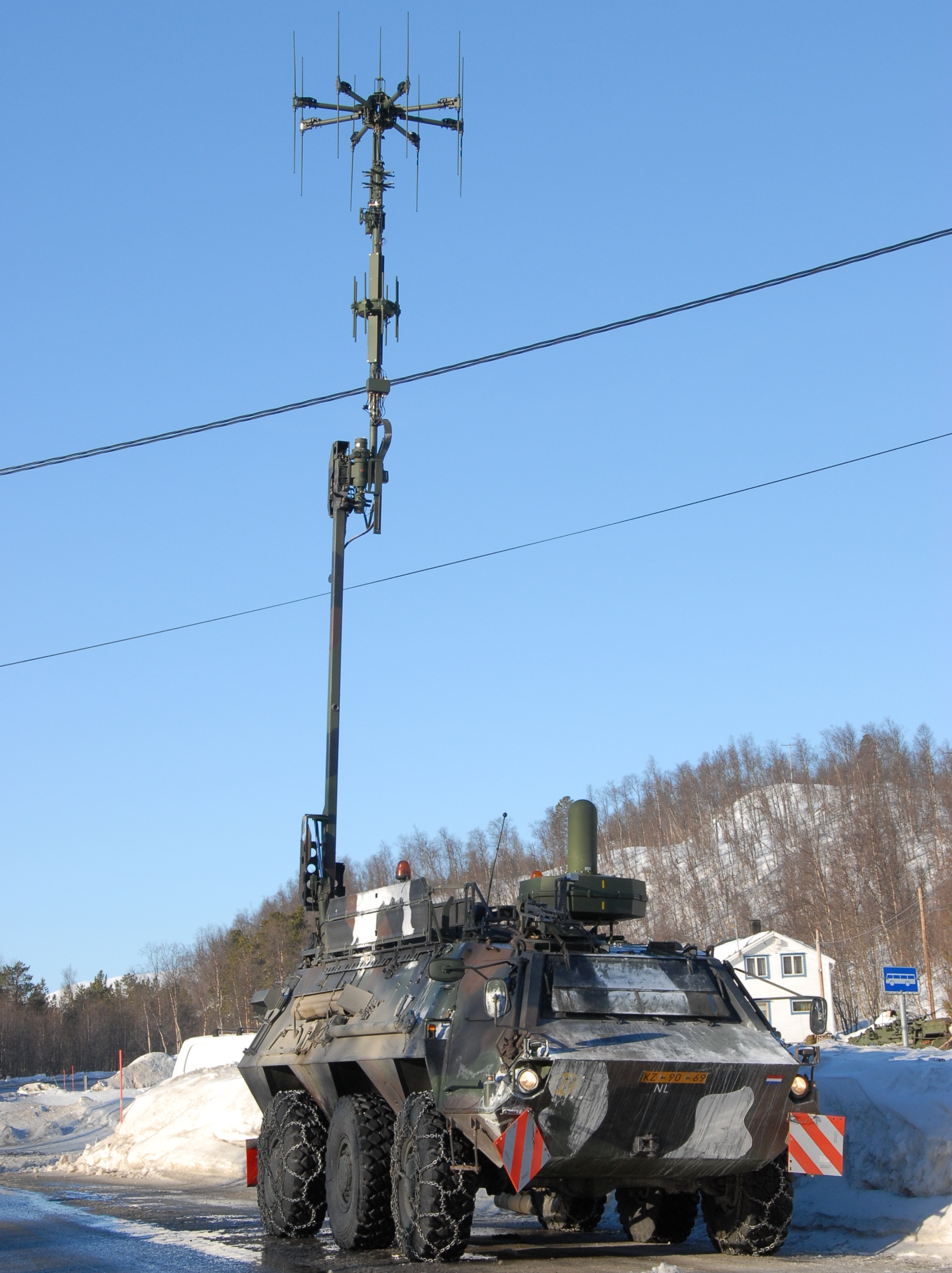 TPz FUCHS 1 of the Dutch army in electronic warfare configuration