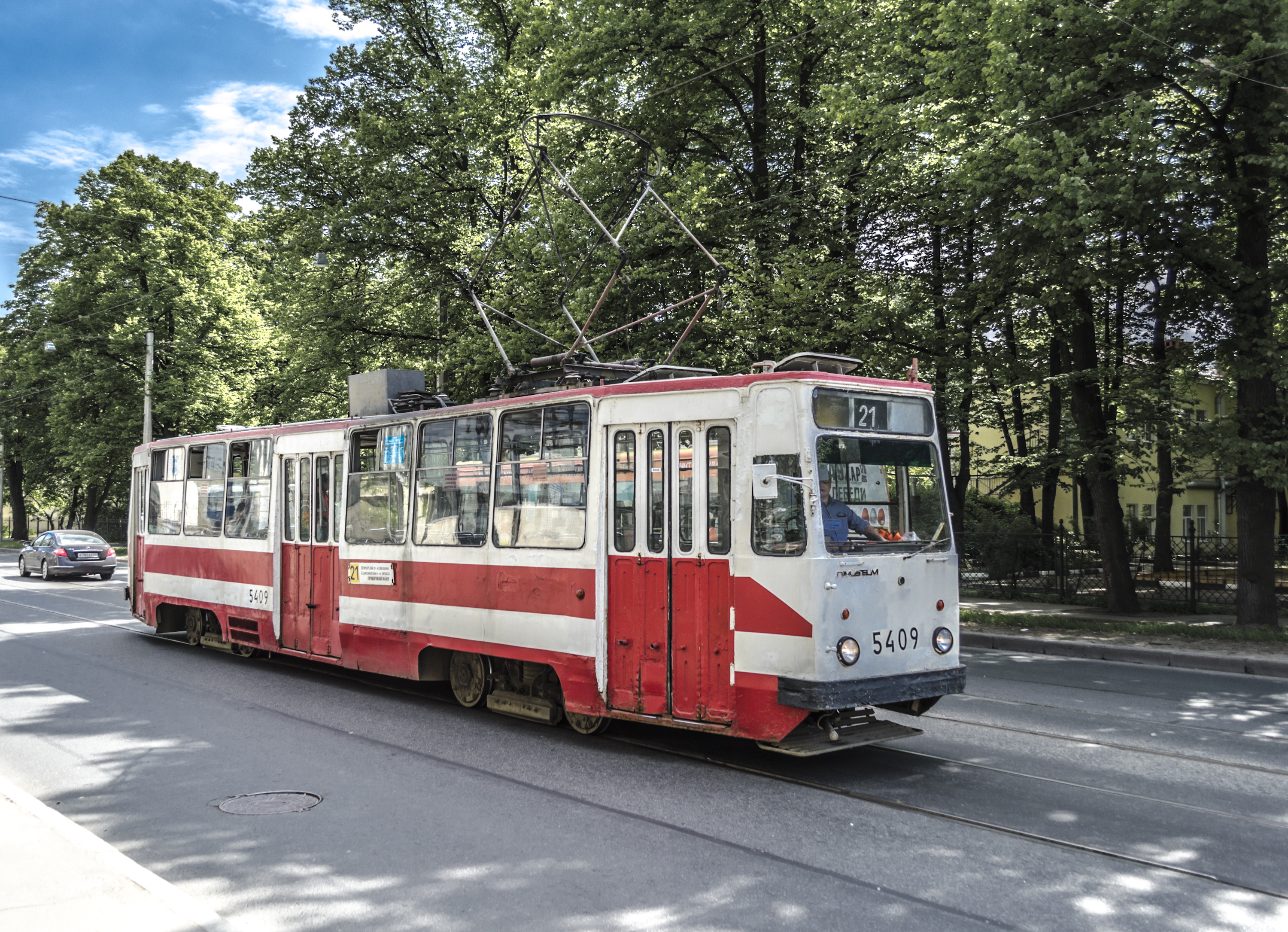 Tram LM-68M in SPB