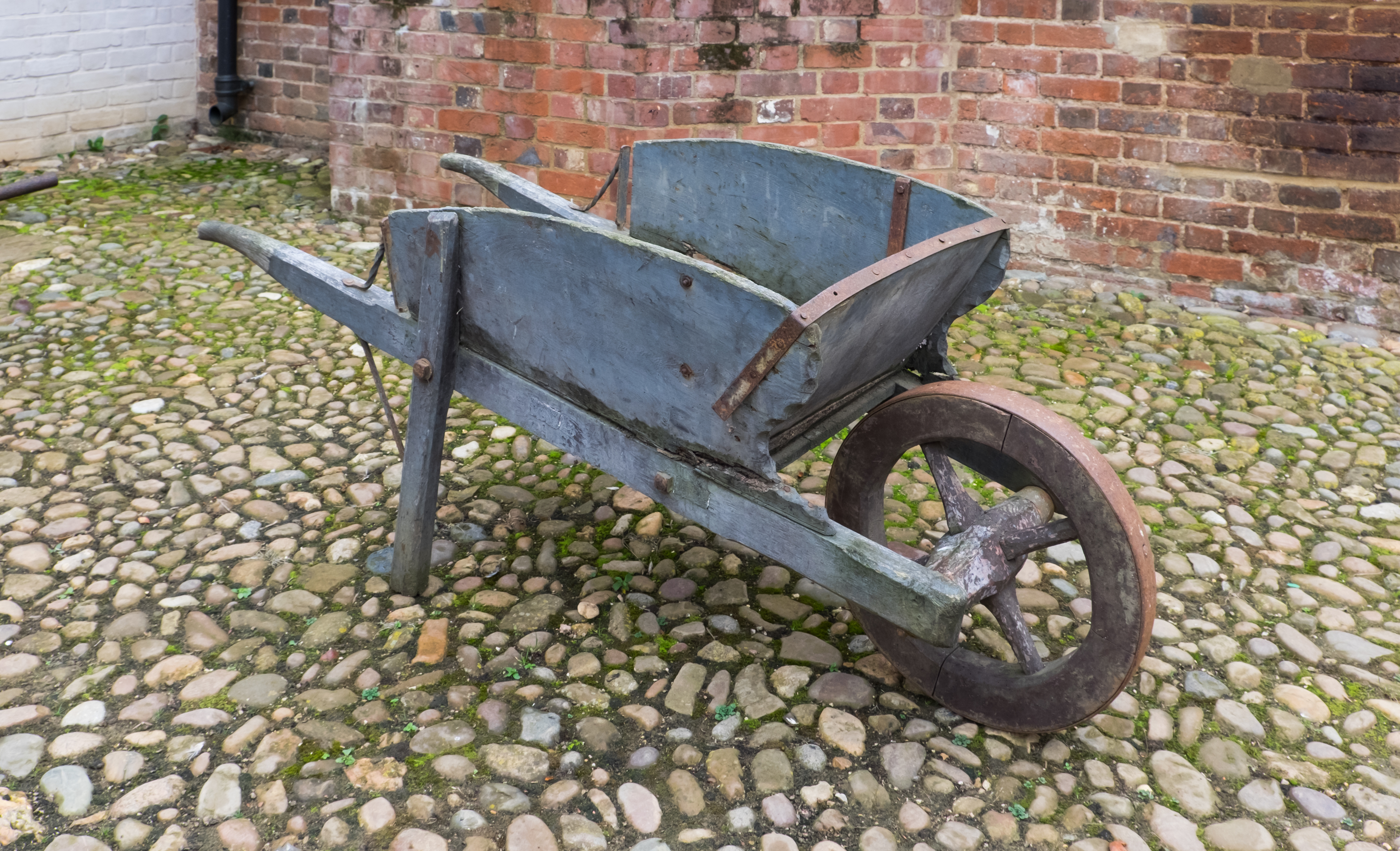 Wooden wheelbarrow