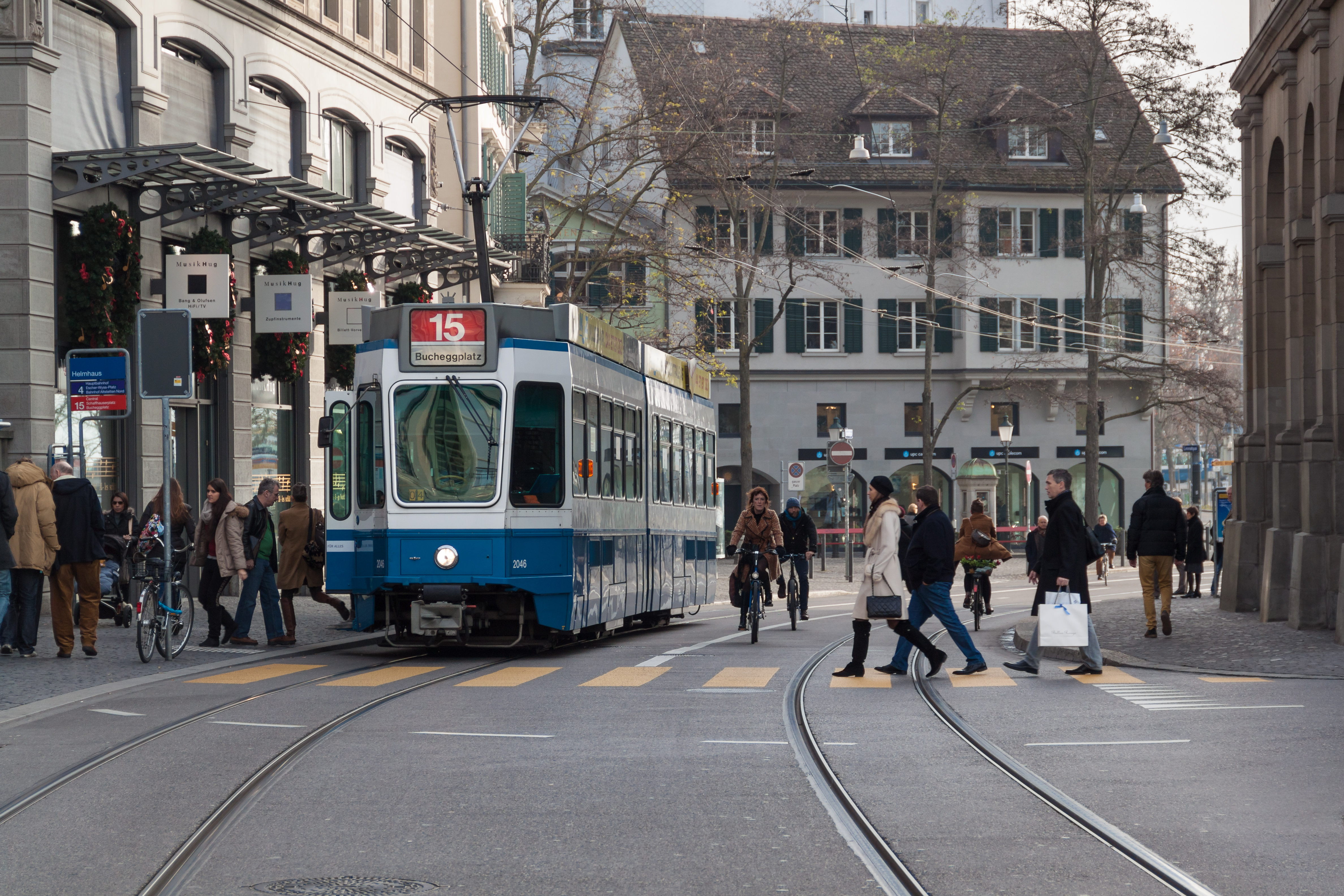Zürich - Limmatquai with tram