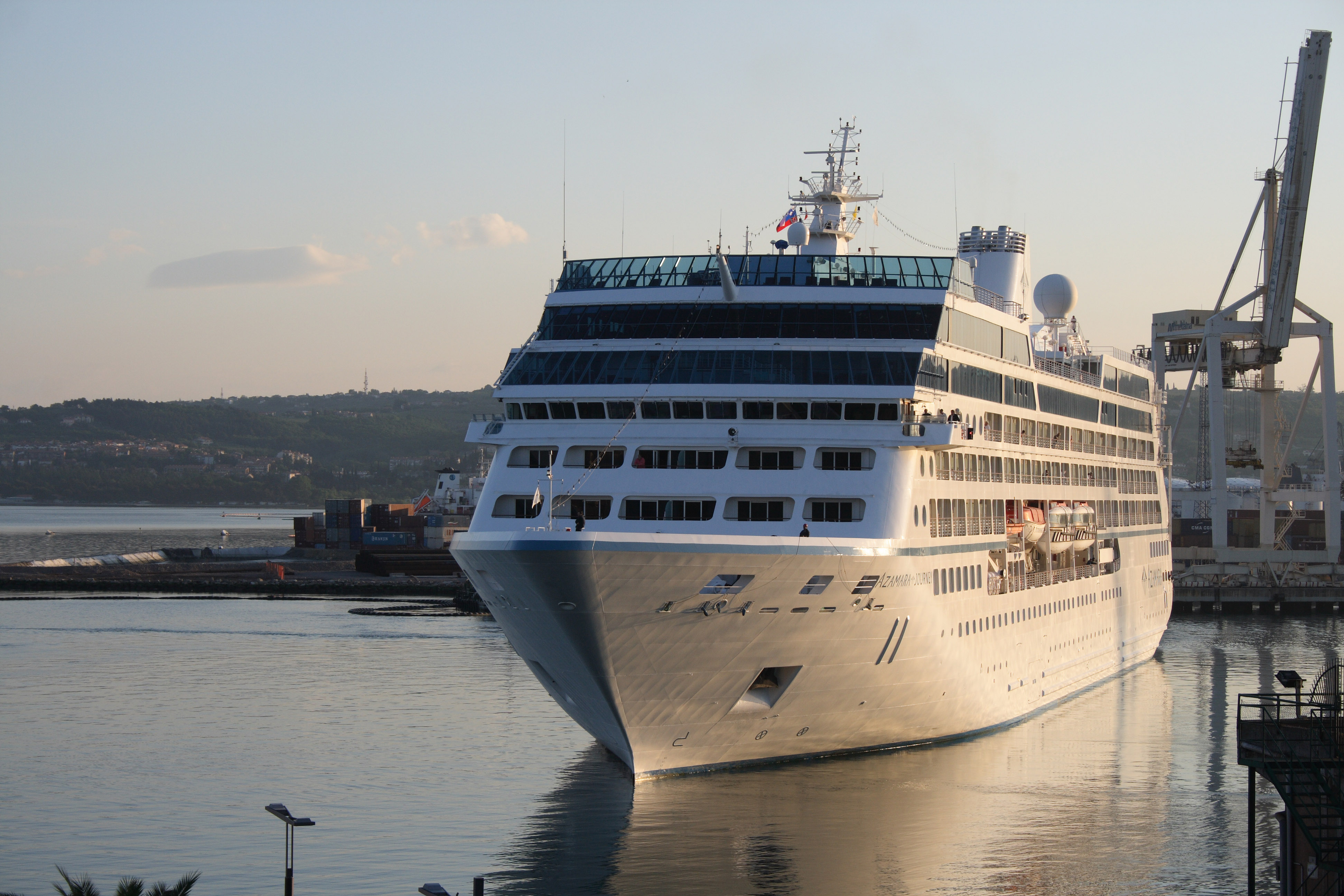 Azamara Journey closing in to dock
