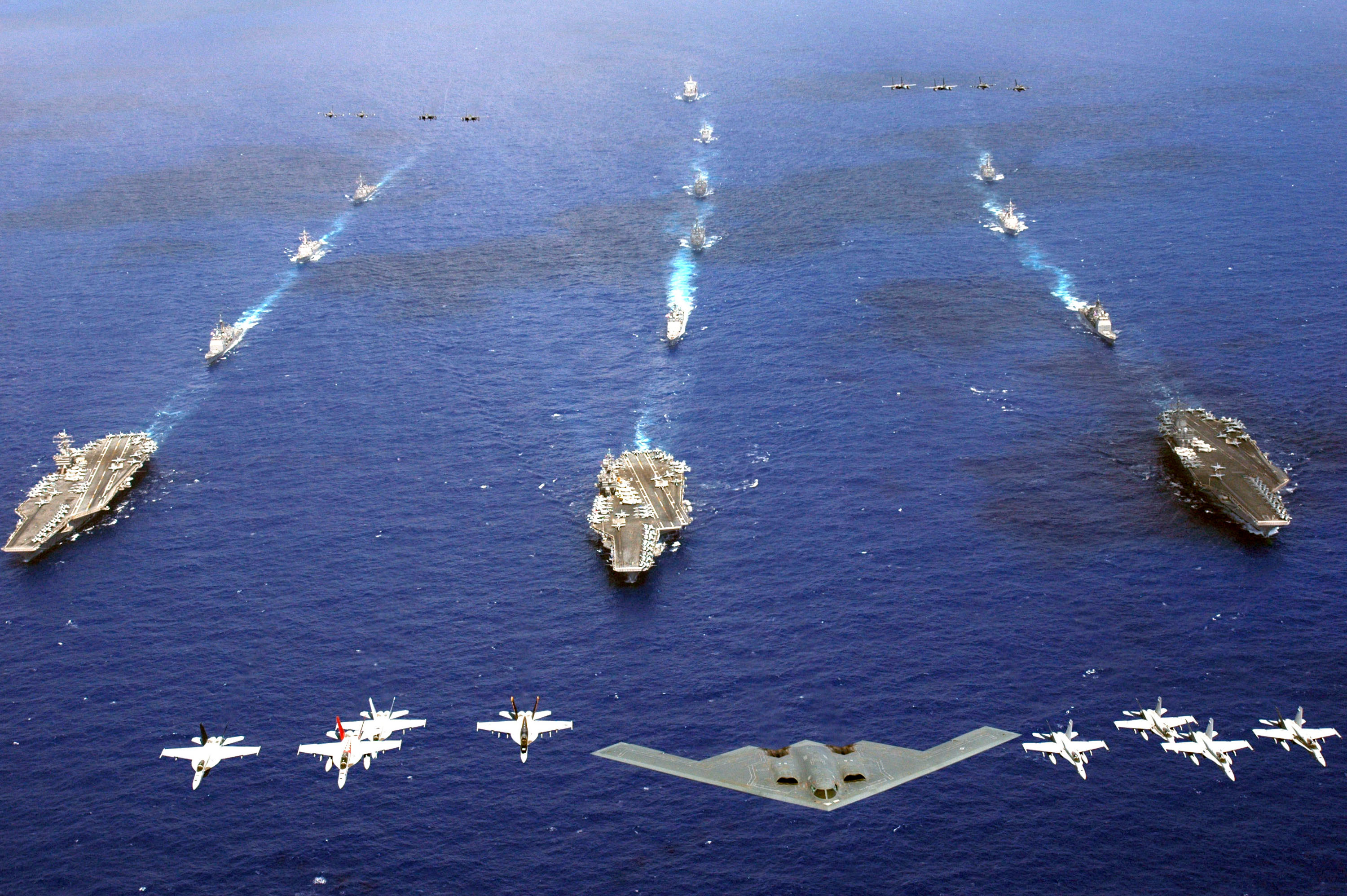 B-2 leading Valiant Shield