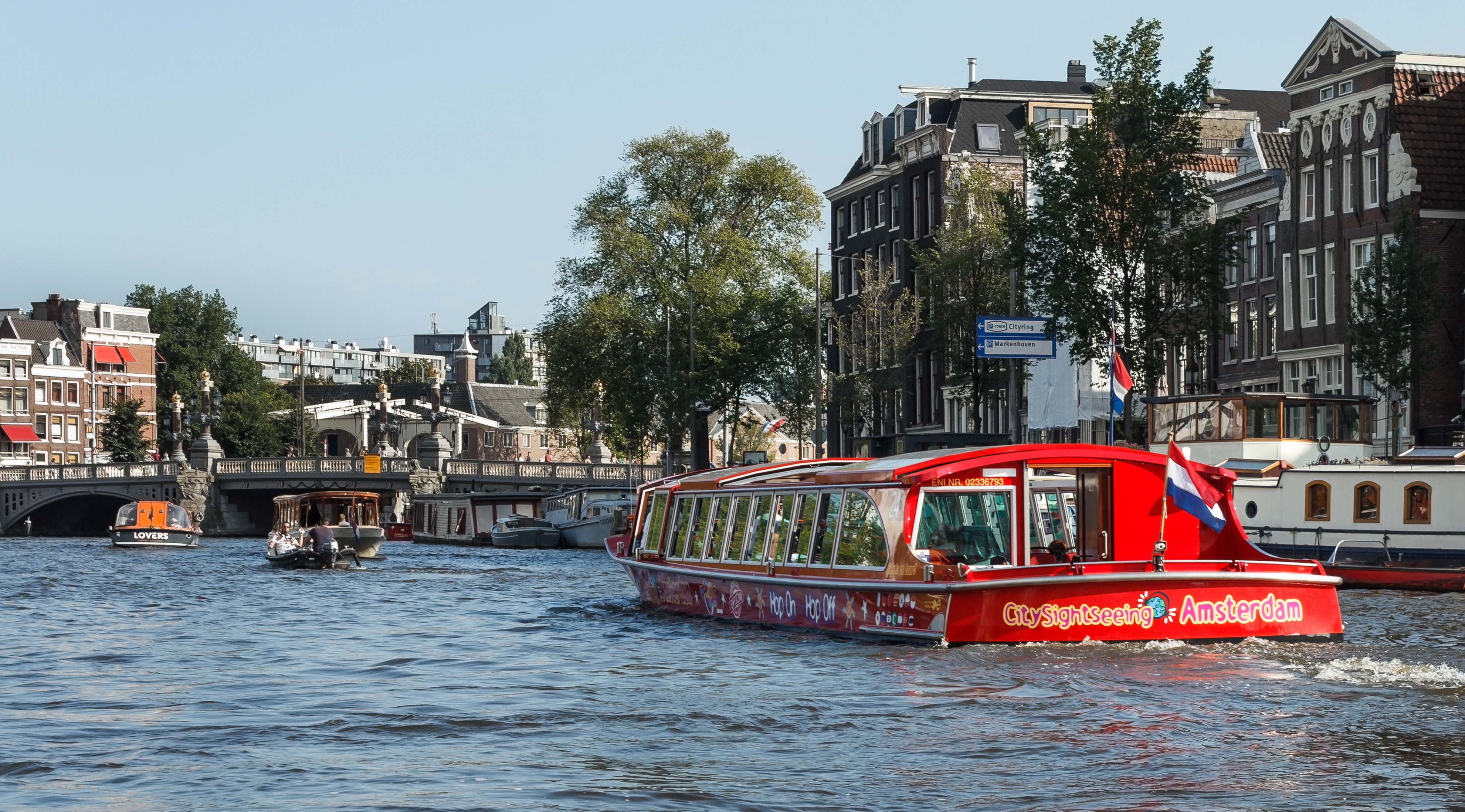 Blauwbrug NW side from river Amstel 2016-09-12-6578