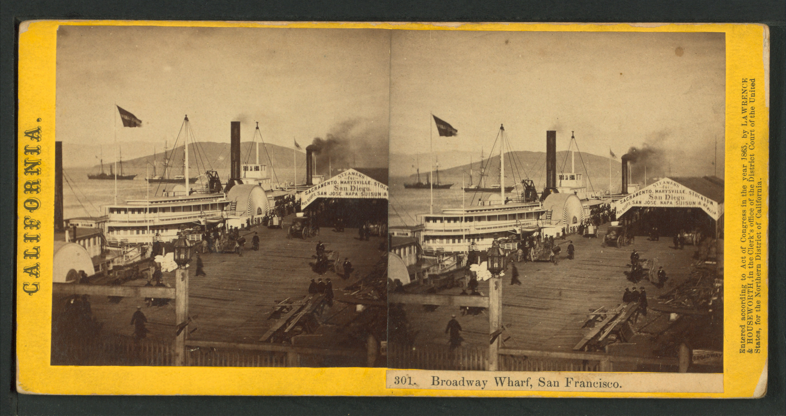 Broadway Wharf, San Francisco, by Thomas Houseworth & Co.