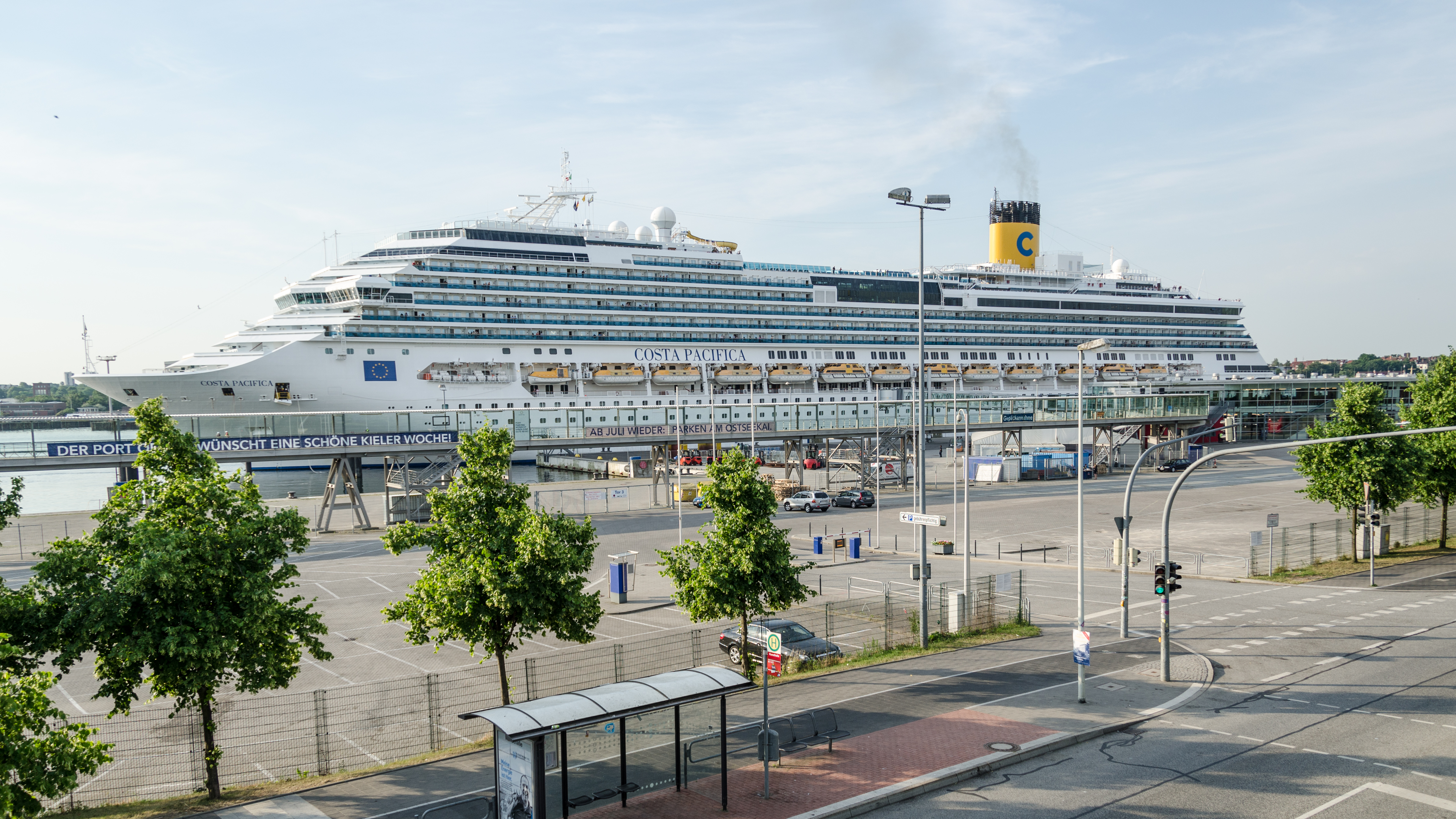 Costa Pacifica in Harbour of Kiel (Ostseekai)