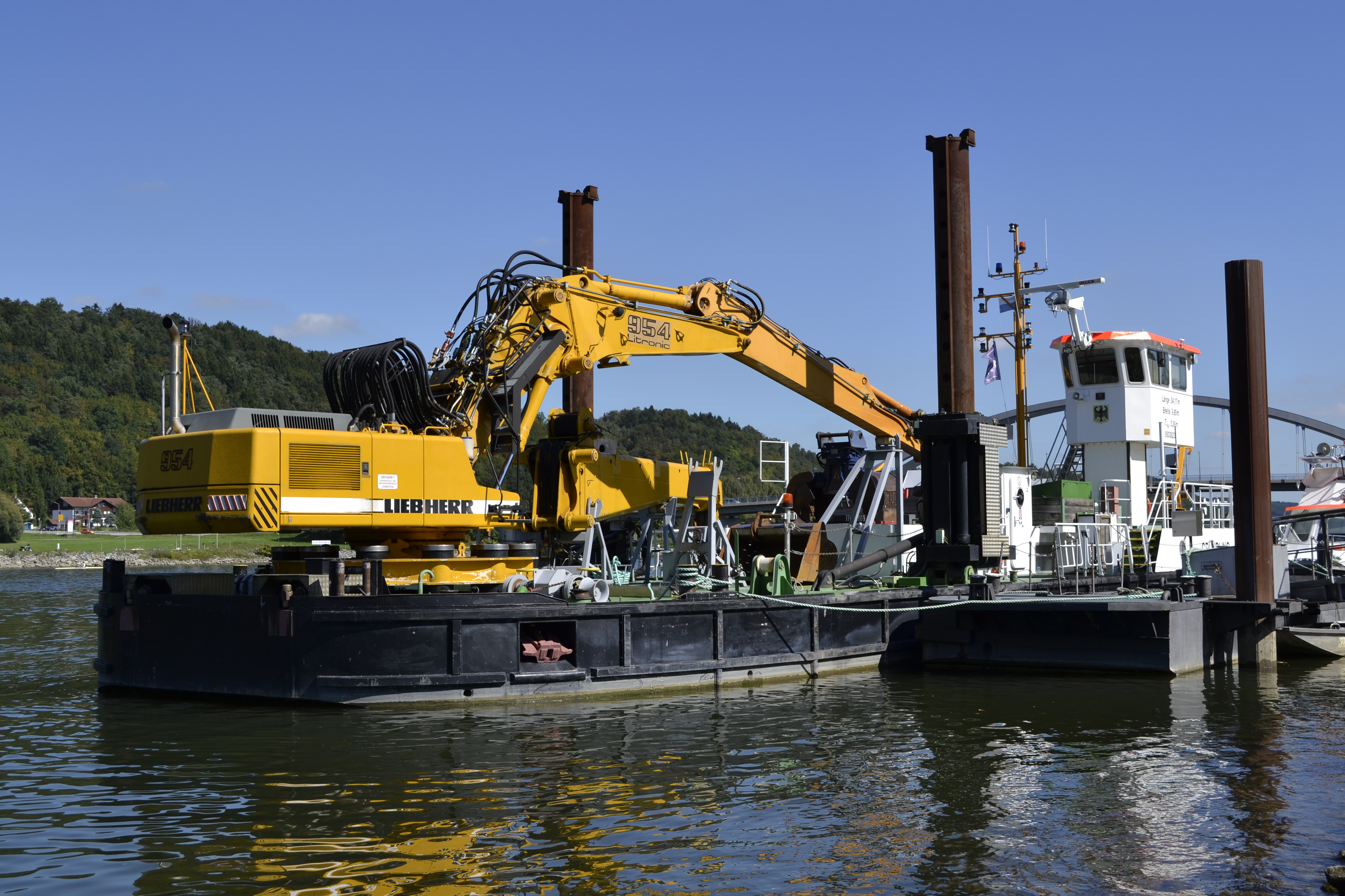 Dredge ship on the Danube