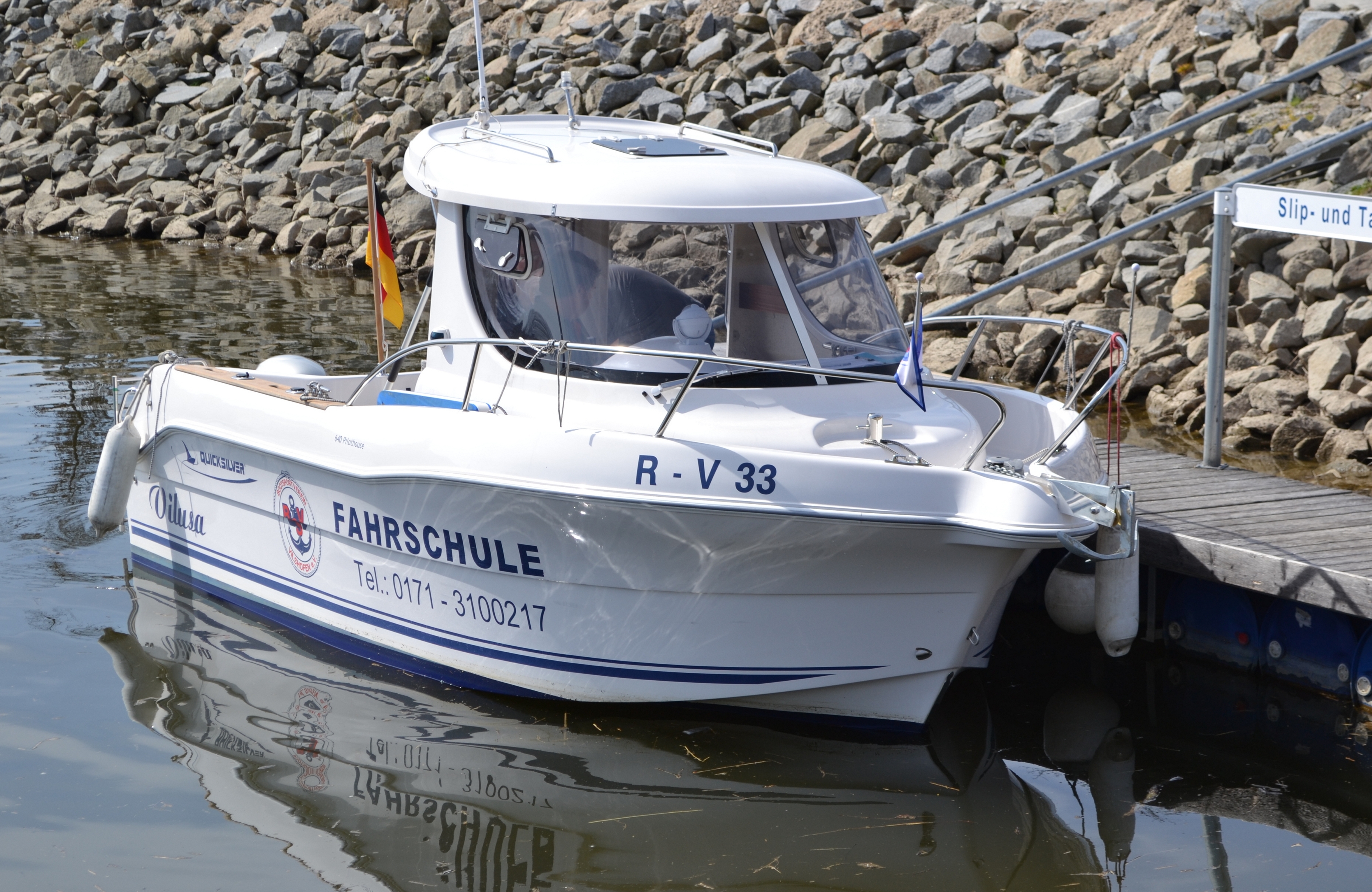 Driving school boat on the Danube