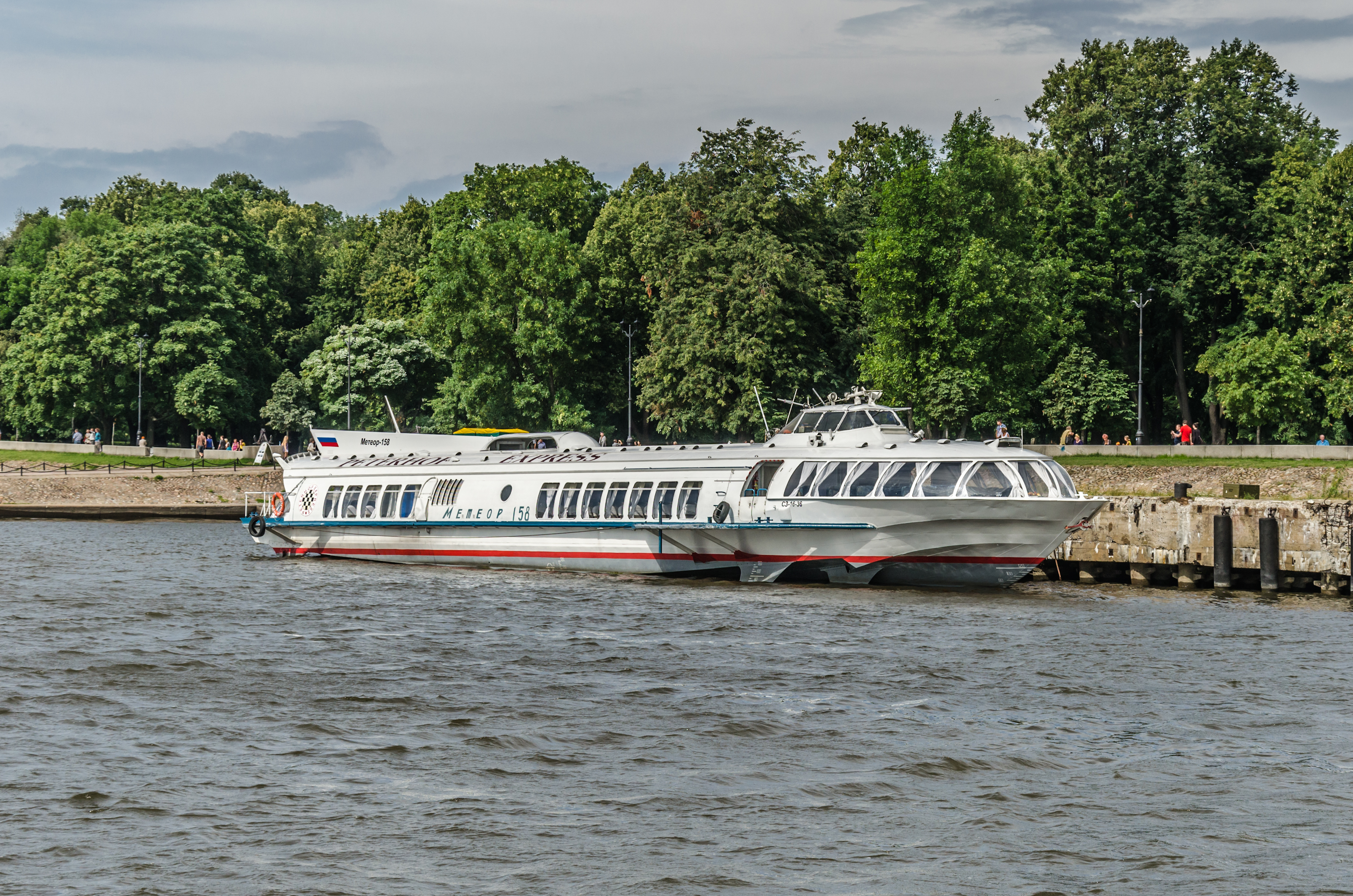 Meteor boat in Kronstadt harbour