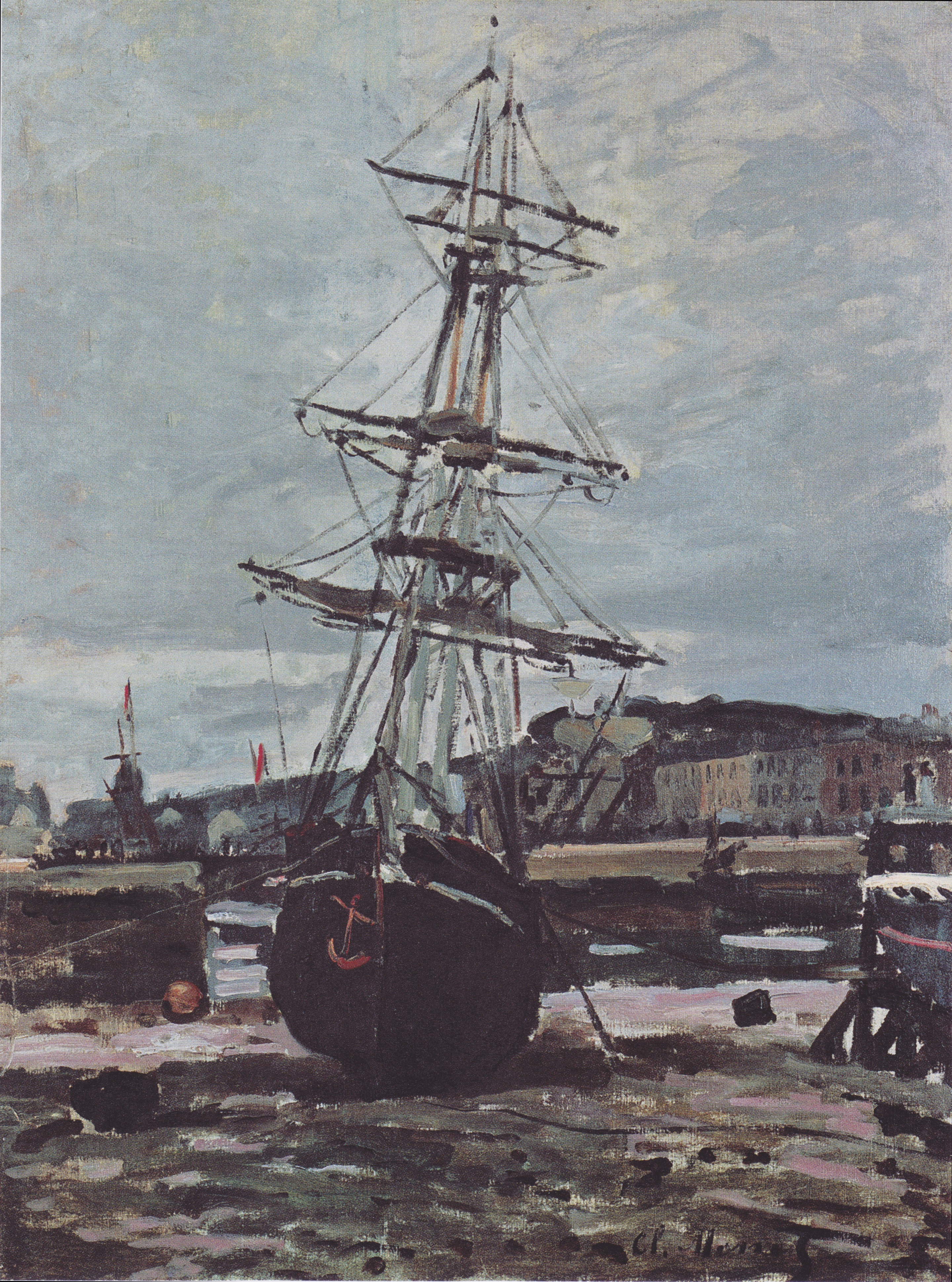 Monet - Gestrandetes Boot in Fécamp