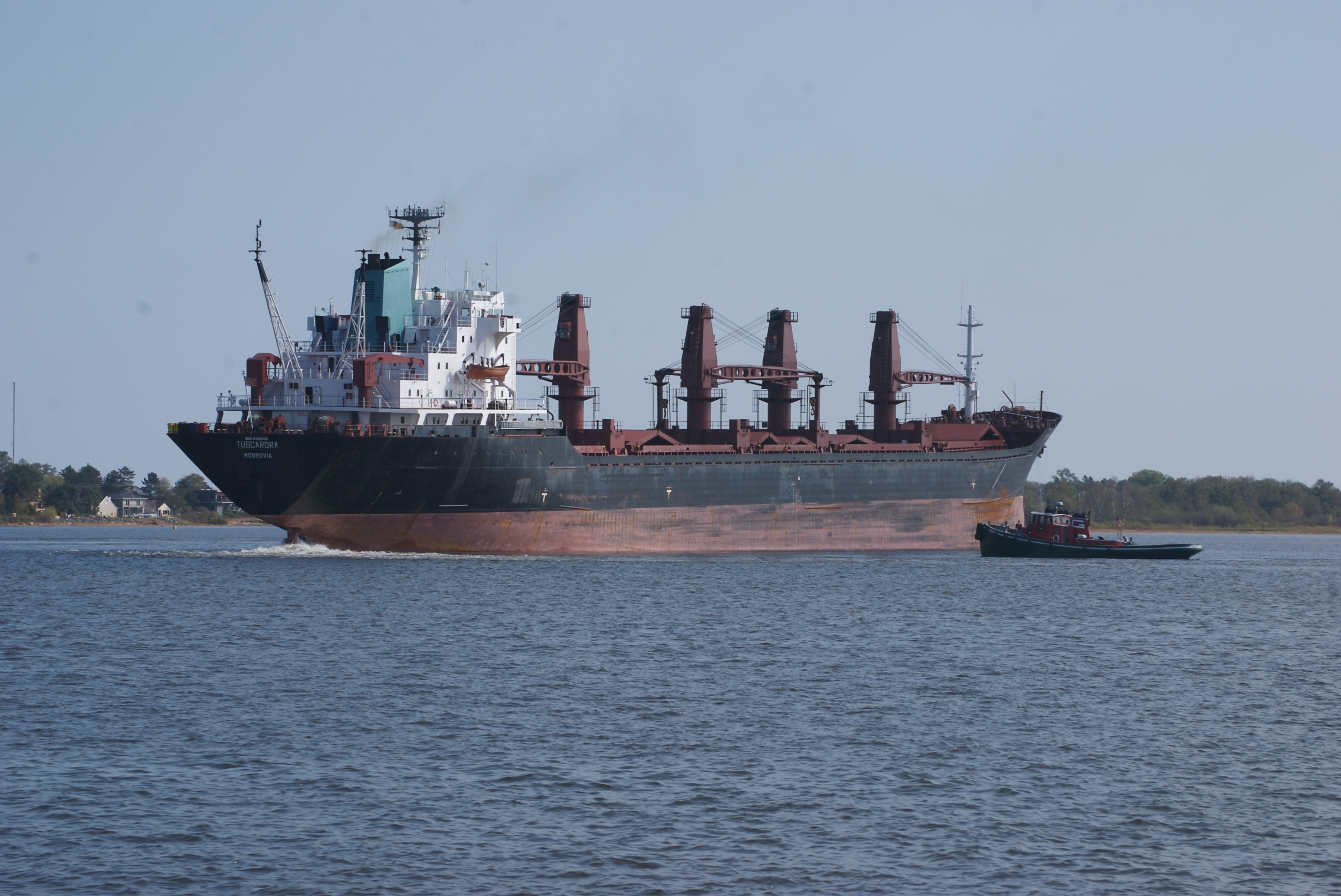 MV Tuscarora with tug assistance