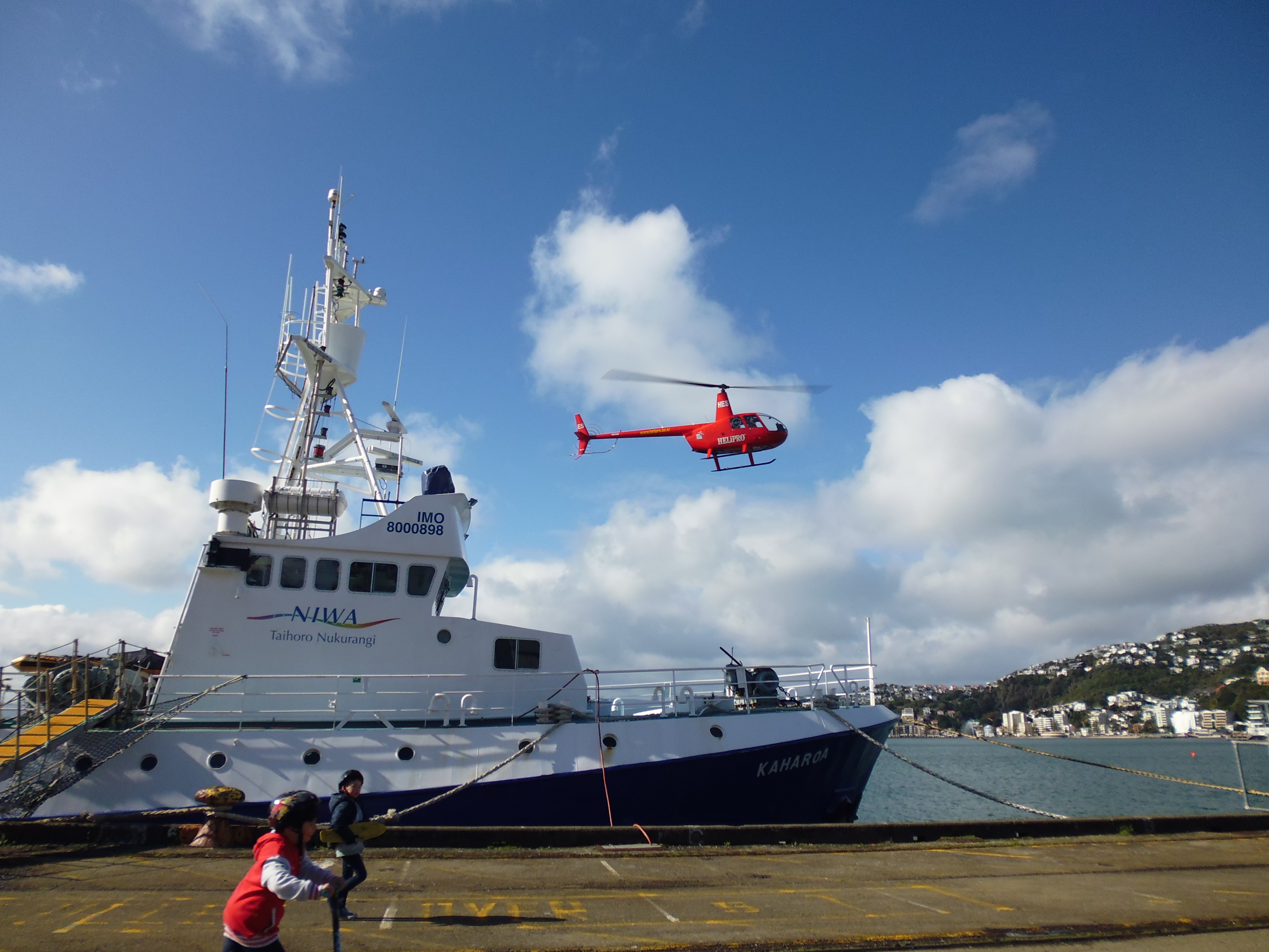 NIWA research vessel (with helicopter)