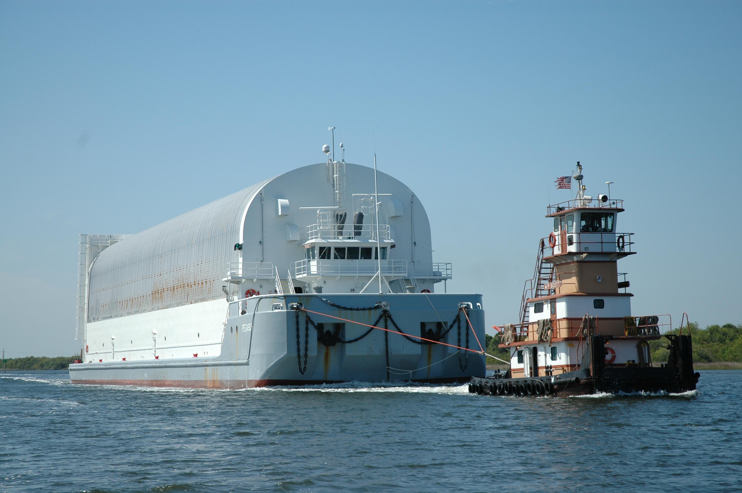 Pegasus barge towed by tugboat W P Scott