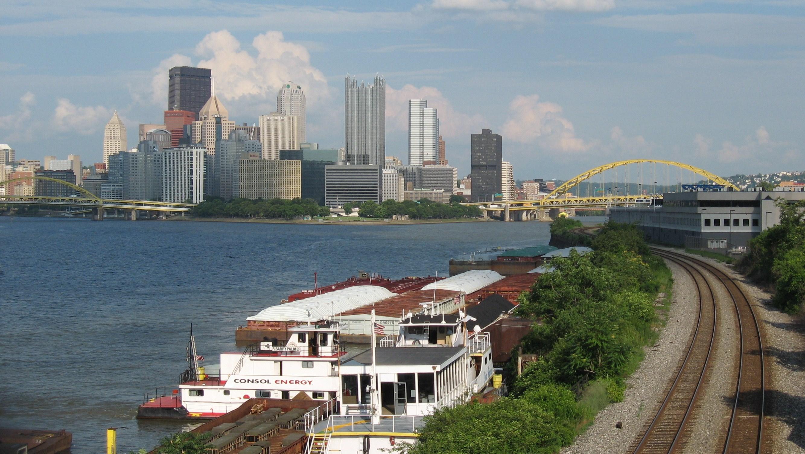 Pittsburgh Skyline with RR tracks