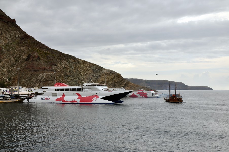 Athinios Port in Santorini, Greece 002