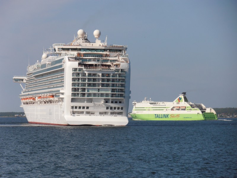 Azura and Star departing Port of Tallinn 25 May 2012