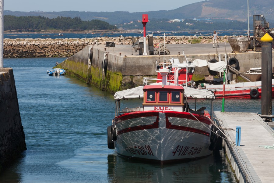 Barco pesqueiro no porto de Vilanova de Arousa. Galiza V03