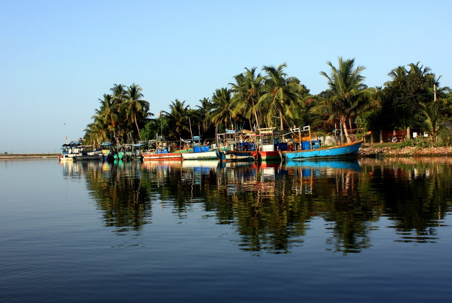 Batticaloa lagoon, fishing boats