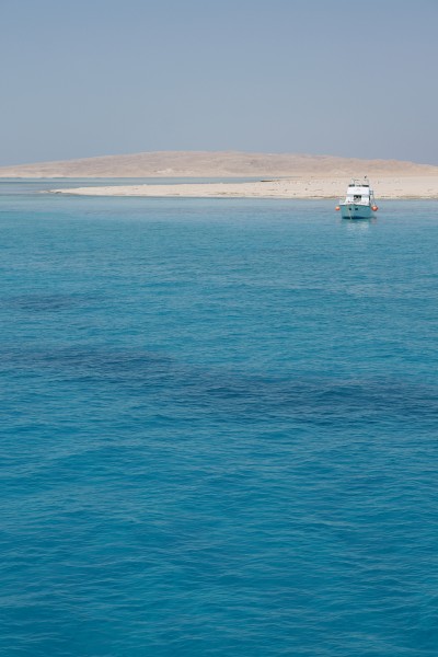 Boat near Paradise Island, Hurghada