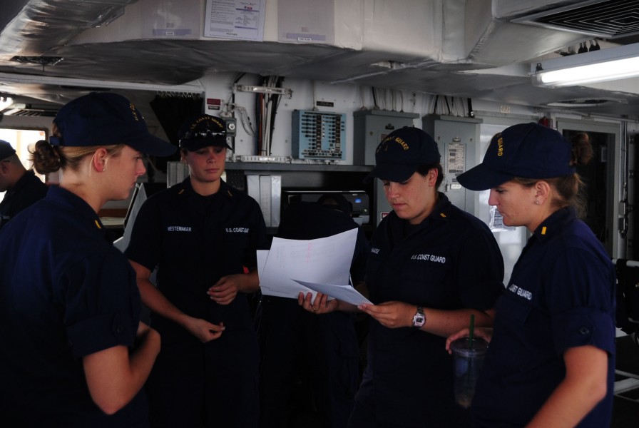 Briefing on the USCGC bridge -- 120809-G-NB914-008