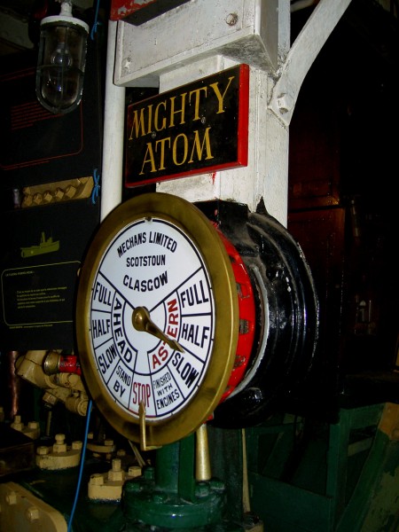 Chadburn of a steam tugboat