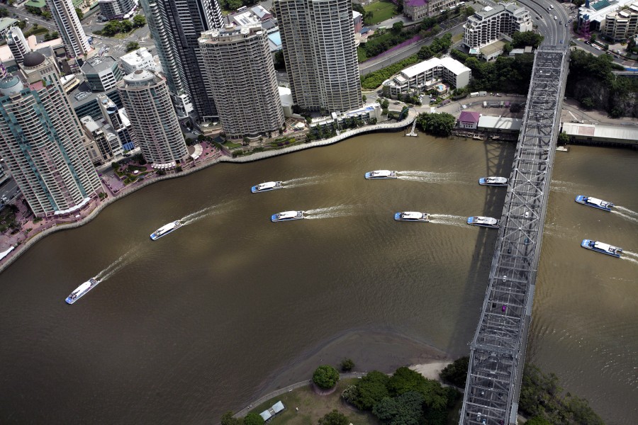 CityCat and City Ferry flotilla returns to the river 14 February (5728365884)