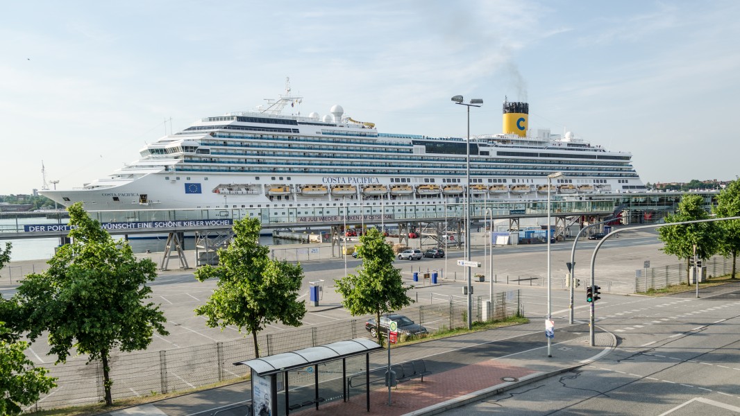 Costa Pacifica in Harbour of Kiel (Ostseekai)