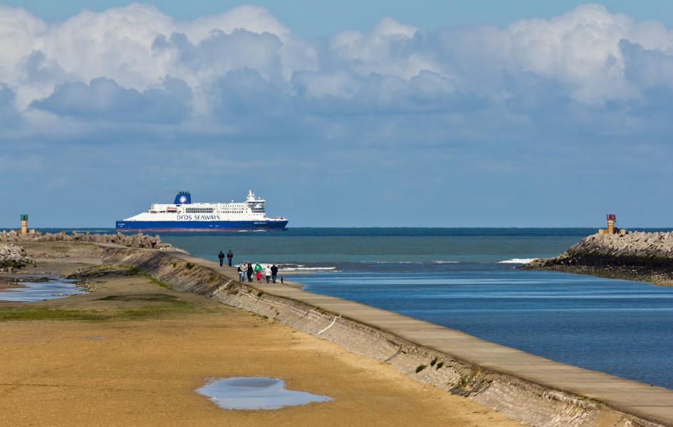 DFDS Delft Seaways, estuary of the river Aa near Gravelines-7919