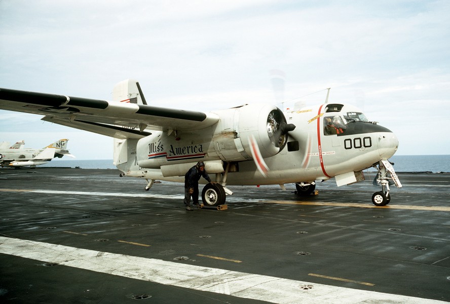Grumman C-1 aboard USS America