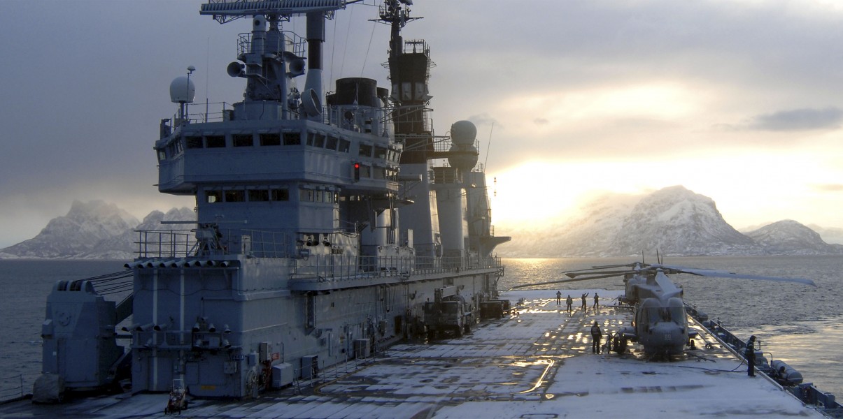 HMS Ark Royal during Exercise Armatura Borealis MOD 45147664
