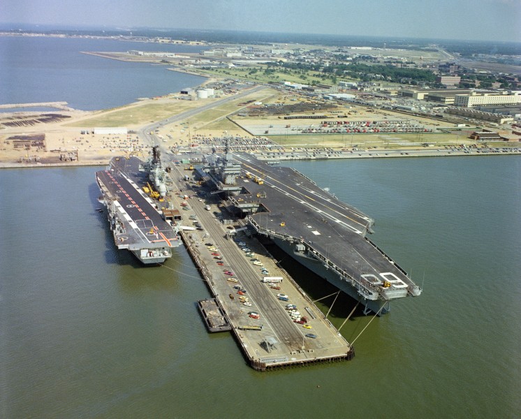 HMS Ark Royal USS Nimitz Norfolk2 1978