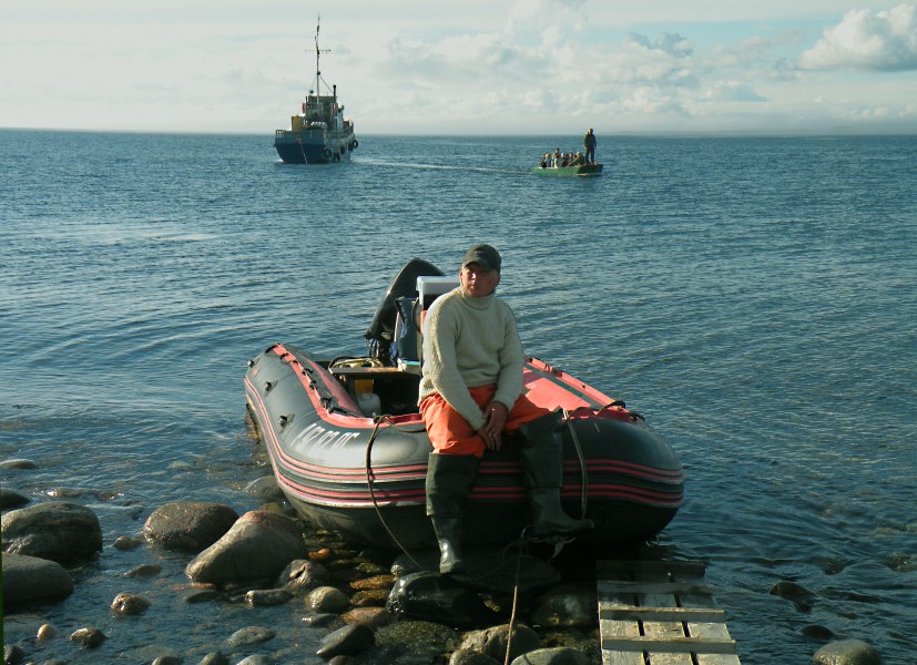 Landing on the north shore of Great Zajetsky island