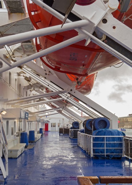 Lifeboat deck on Stena Danica 1