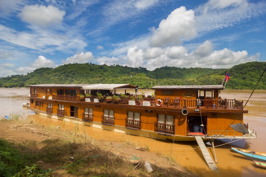 Mekong Sun river cruise ship in Luang Prabang