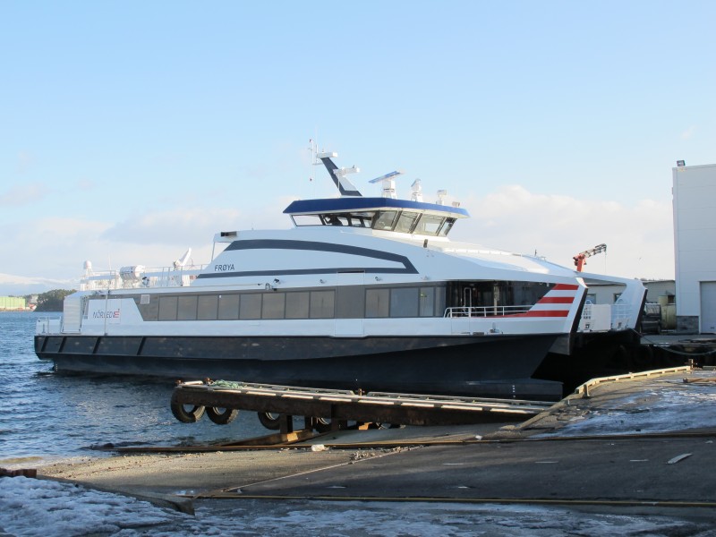 MS Frøya ved Oma Slipp, Stord. Foto Harald Sætre